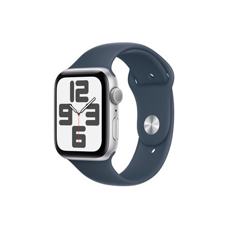 Inteligentny zegarek Apple SE (GPS) Aluminium Storm blue 44 mm Apple Pay Odbiornik GPS/GLONASS/Galileo/QZSS Wodoodporny
